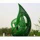 5m High Green Large Garden Leaf Sculpture Outdoor Metal For Landscape