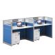 Modular and Customizable Office Furniture 4-Person Screen Workstation with Desk Space