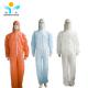 40GSM PE Disposable Protective Wear Coverall Suit Polypropylene Material