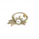 Round women's bow tie brooch , Pearl And Diamond Brooch for Clothing