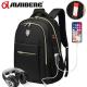 Preppy Style Black Laptop Backpack One Main Compartment One Zipper Pocket