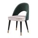 Restaurant furniture round back design wooden leg and upholstery chair dressing velvet fabric