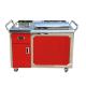 GREENARK TO29 Stainless Steel Red Mobile Teppanyaki Grill Table - Electromagnetic