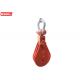 Red Small Single Sheave Pulley Block With One Year Guarantee