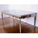 Popular rectangular banquet table mirrored 10-12 people dining table for wedding rental