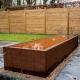 Decoration Garden Landscape Rectangular Corten Steel Water Fountain Table