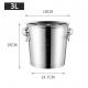 7L Stainless Steel Wine Container KTV Ice Bucket Champagne Chiller