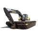 Black SWEA220LB River Dredging Equipment With Side Pontoon And Big Float ISO9001