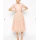 Newest Design Women Elegant Lace Midi Dress Party Wedding Dress Hot Sale