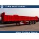 Heavdy duty 2 axles 3 axles  Flatbed Semi Trailer with high board 50 tons Payload