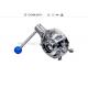 3 INCH 1.4404 Sanitary Ball Valve manual butterfly type with pull handle