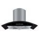 1200 cfm Chimney Cooker Hood Extractor Island Glass Arc Shaped