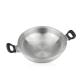 Custom design 304 try-ply stainless steel wok pan double ear wok all clad cookware set on TV shopping