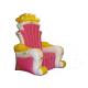 Hot Melding Pink 0.9mm Pvc Tarpaulin Inflatable  King Chair Sofa For Advertising