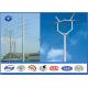 110KV Double Circuits Angle Electrical Power Pole for distribution Line