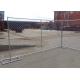 Hot Dipped Galvanized Portable Chain Link Fence Panels 60X50mm Mesh Size