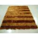 Polyester mixed  Malai Dori with Polyester Silk Line Design Good Quality Shaggy Carpet