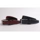 Laser Cow Leather Belt , 3.5cm Width Durable Leather Suit Belt Black Color