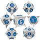 Durable Polyhedron Metal RPG Dice Set Dragon And Dungeon 16mm Sparkle