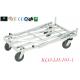 4 Wheeled E - coating Warehouse Trolley With Handle / Cargo Transport Cart
