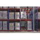 Large Heavy Duty Storage Racks / LIFO System Push Back Racking System Metal Material With Sliding Wheel