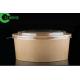 Round Disposable Salad Bowls With Lids Raw Material 50 Ounce Double PE Coating