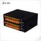 8Ch Bidirectional Fiber Media Converter 24 Bit Digitally Encoded