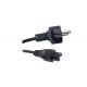 Flexible Electrical European 3 Prong Ac Power Cord Cable For Rice Cooker / Projector