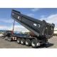 Front Axle Liftable 50t 60t Tipper Trailer With Air Bag Suspension