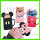 Custom pvc silicone cute cartoon figure animal phone case logo words can add