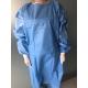 Dust Proof Non Woven Isolation Gown , Blue Surgical Protective Clothing
