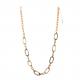 Colorful O-Chain Charm 14K Gold-Plated Chain Link Necklace for Women
