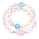 Morganite Handmade DIY Double Layer Natural Crystal Multifacted Round Bead Bracelet For Gift