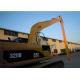 High Performance Excavator Long Reach , CAT Yellow High Reach Arm