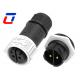White Color 2 Pin Female Waterproof Connector IP67 Male Panel Mount Connector