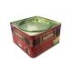 Traditional Square Metal Tins , Egg Roll Food Tin Container With Airtight Lid