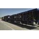 Heavy Duty 3 Axles 40Ft Container Semi Trailer For Transport / Low Flatbed Truck