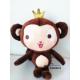 plush monkey crown brown hot toys for kids cheap china cartoon children holiday present new fashion Eu japanese model
