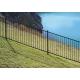 High Security Black Steel Tube Fence Powder Coated Steel Fence Panels