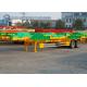 65T Terminal Frame Container Flatbed Semi Trailer 40 ft 2 Lines Skeleton
