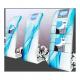 Optional IPad Frame Tension Fabric Banner Stands Fabric Tube Literature Stand