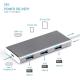 USB C Hub With 100W Power Delivery 3 USB ports USB C Adapter for MacBook Pro &