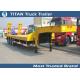 Tri axle 40 tons semi low loader trailer for transport excavator , lowboy ramps