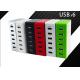 6 Port Multi USB Travel Charger 10 A Phone Charging Station For IPad / Tablet