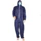 Protective Medical Non Woven Disposable Coverall With Hood Elastic Cuffs