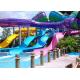 Spiral Fiberglass Big Water Slides Water Park Equipment Raft Slide For Hotle Resort