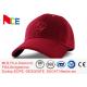 Purplish Red Sports Fitted Hats Vintage Dad Caps Sunshade Curved Pleuche Style