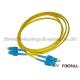 Customized Fiber Optic Jumper SC SC Duplex Patch Cord With Letter Cable Ring