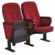 Red Fabric Folding Auditorium Chairs With Writing Board / Cinema Theater Chairs