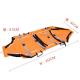 Orange Composite Plastic Foldable Rescue Stretcher for First-Aid Devices 250*84*0.5cm
